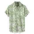 thumbnail image 1 of Pimfylm Short Sleeve Button Up Shirts For Men Men's Short Sleeve Performance Cooling Tee Mint Green L, 1 of 2