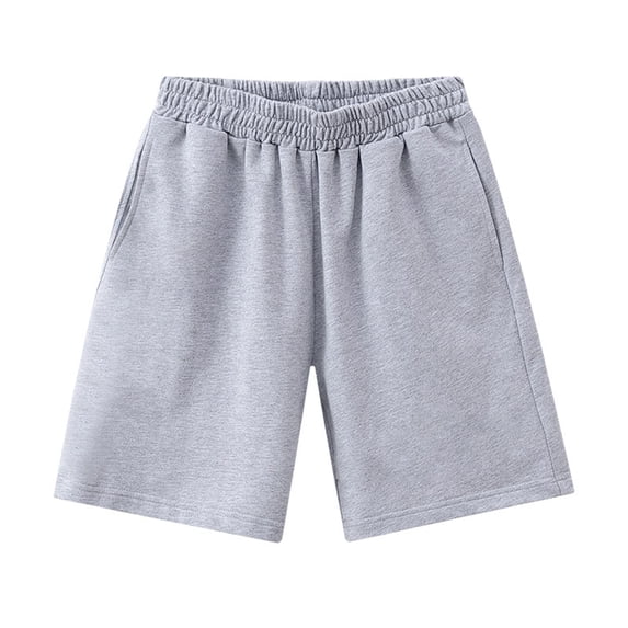 Pimfylm Shorts Boys Toddler Boys Summer Cotton Shorts with Pocket, Baby Pull-On Casual Active Jogger Shorts Grey,Size for 4-5 Years