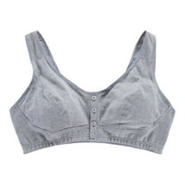 Pimfylm Sports Bras For Women Plus Size Front Close T Back Plus Size Unlined Large Push Up Bra(Grey,110)