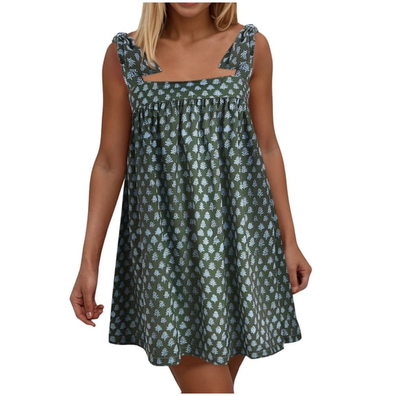 Pimfylm Summer Dresses for Women 2025 Curvy Fahion Floral Beach Vacation Clothes AG, M