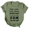 thumbnail image 1 of Pimfylm T Shirts for Women Graphic, Women's Short Sleeve Workout Shirts Crewneck Sports Yoga Running Tops Tee(Green,M), 1 of 5