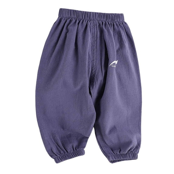 Pimfylm Teenage Boy Sweatpants Baggy Fleece Toddler Boys Sweatpants Kids Joggers Soft Cotton Toddler Boys Girls Sweatpants with Pocket Drawstring Dark Blue,Size for 4-5 Years