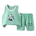 thumbnail image 1 of Pimfylm Toddler Baby Boy Summer Outfit,4 Month Old Clothes Boy Toddler Baby Boy Summer Outfit Farm Clothes Short Sleeve T Shirt Plaid Shorts Mallard Goose Outfits, 1 of 9