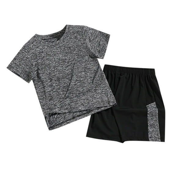 Pimfylm Toddler Baby Boy Summer Outfit,Baby Boy Sweater Boy's Short Sleeve Suit Summer Boys Quick Drying Sports Suit Girls Basketball T Shirt + Shorts Football Suit 2 Sets