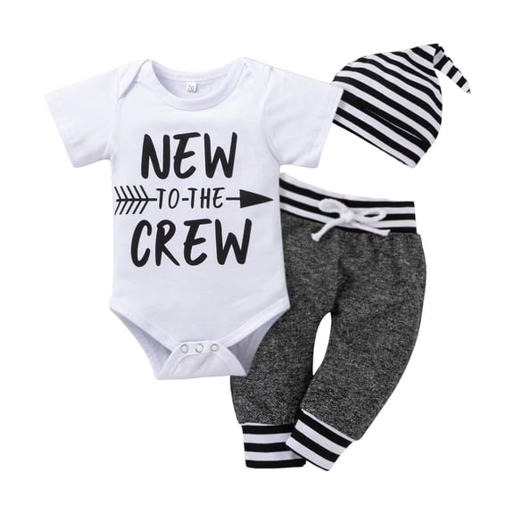 Pimfylm Toddler Baby Boy Summer Outfit,Baby Clothes Twins Baby Boy Summer Outfits Short Sleeve Round Neck Romper With Baseball Print Pants And Hat 3 Pcs Set