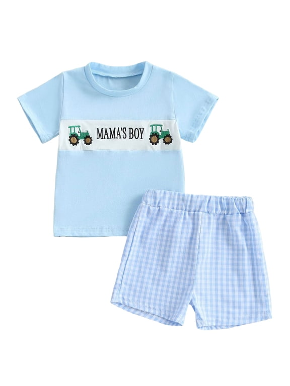Toddler Baby Boy Summer Outfit,Boys Sweat Suit Size 6 Boys Comfortable Short Sleeved Twopiece Set With Simple Pattern