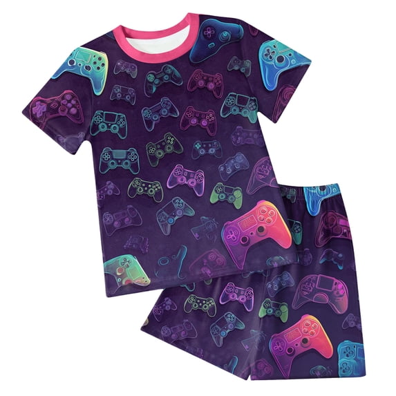 Pimfylm Toddler Baby Boy Summer Outfit,Cutest Outfits Boys Set Short Sleeve Shorts Comfortable Breathable Printed Design Two Piece Set