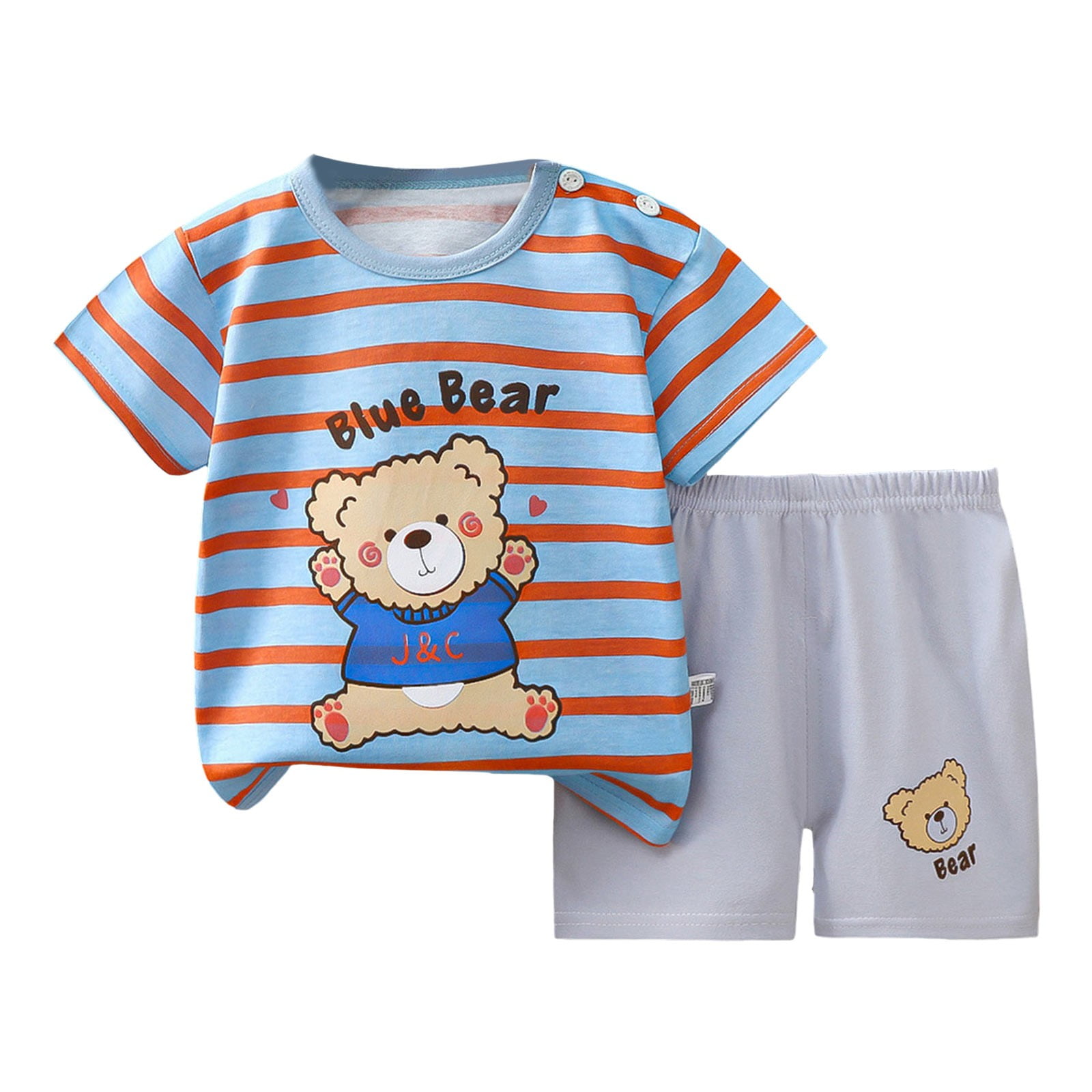 Beautiful Squad Printed Summer Dress For Baby Boy main image 0