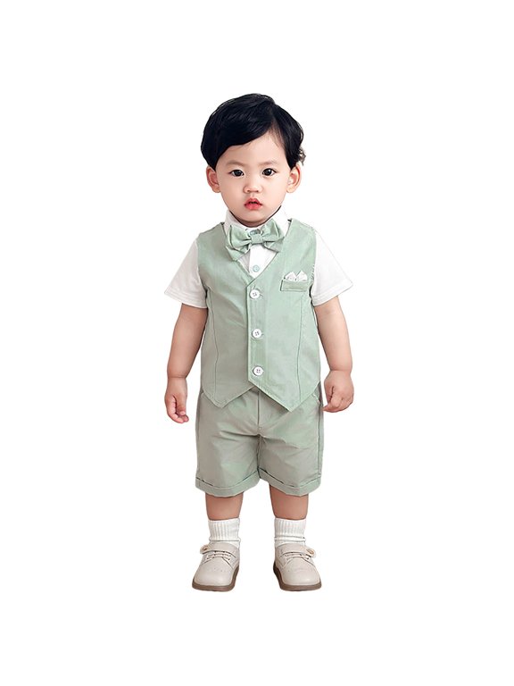 Toddler Baby Boy Summer Outfit,Winter Outfits for Boys 8 Years Old Cute Simple Sleeveless Vest With Shorts Suit For Daily Summer Sports
