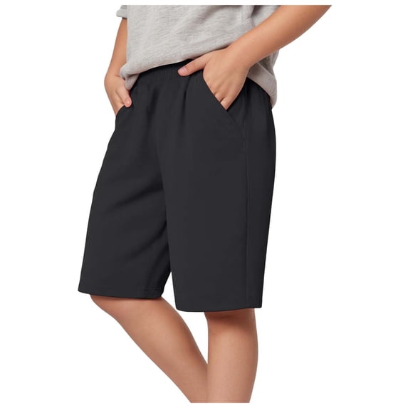 Pimfylm Toddler Boy Shorts Classic Shorts for Boys Thin Cotton Stripe Elastics Waist Casual Summer Toddler Shorts Lightweight Black,Size for 3-4 Years