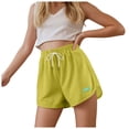 thumbnail image 1 of Pimfylm Toddler Girl Biker Shorts Girls Athletic Shorts with Zipper Pockets Kid Workout Running Volleyball Soccer Shorts Green,Size for 5-6 Years, 1 of 5