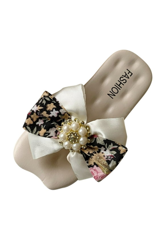 Toddler Sandals Toddler Girl Sandals -Flower Girl Dress Shoes Open Toe Little Kid Summer Flats Black 10