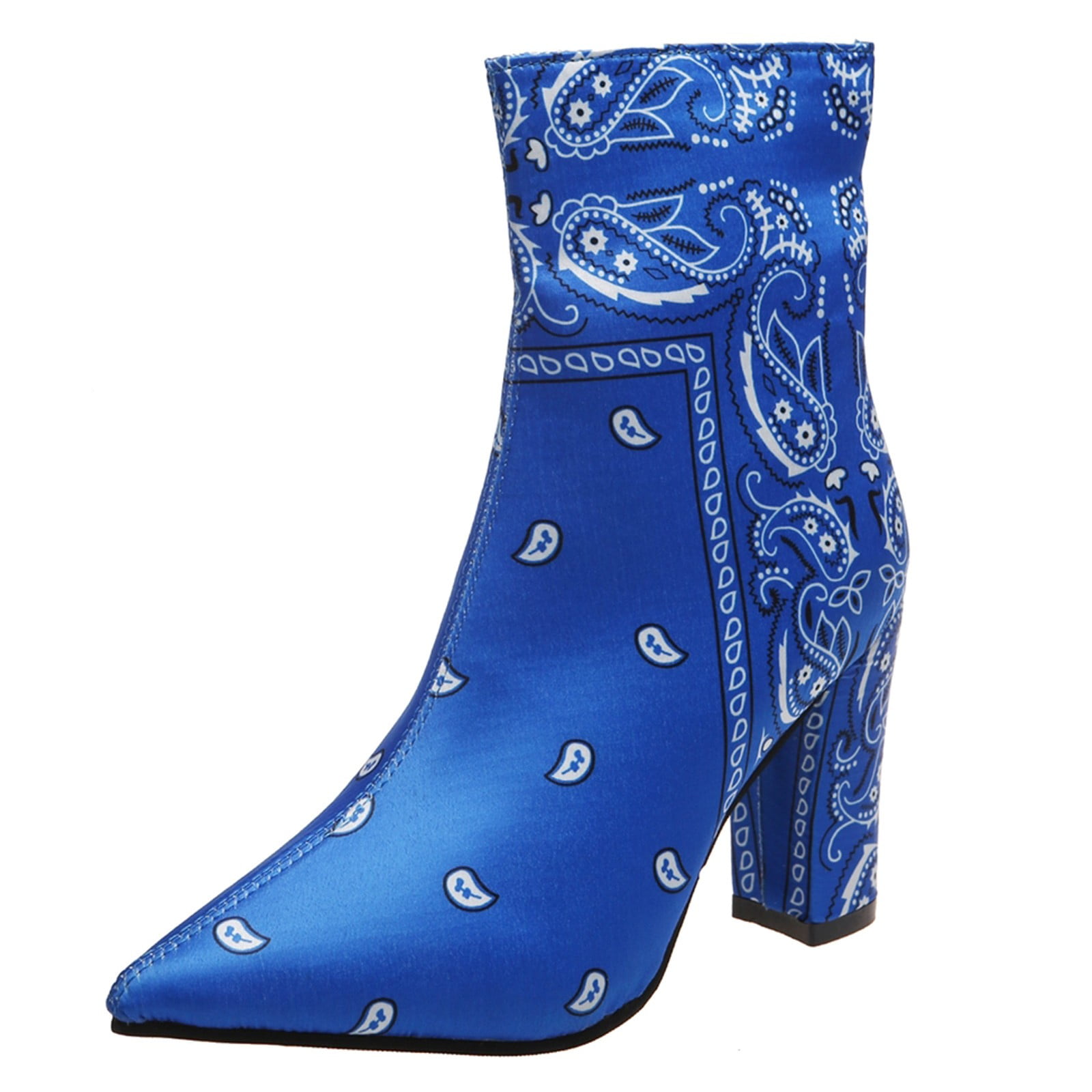 Pimfylm Western Cowboy Boots for Women Riding Cowgirl Cowboy Boots Womens Boots Blue 42