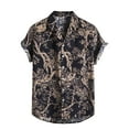 thumbnail image 1 of Pimfylm Western Shirts For Men Men's Short Sleeve V-Neck Pima Cotton T-Shirt Black 2XL, 1 of 4