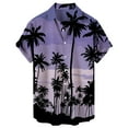 thumbnail image 1 of Pimfylm White Blouses For Men Dressy Men's Hawaiian Shirt Short Sleeve Casual Button Down Floral Printed Beach Shirts with Pocket Blue 3X-Large, 1 of 3