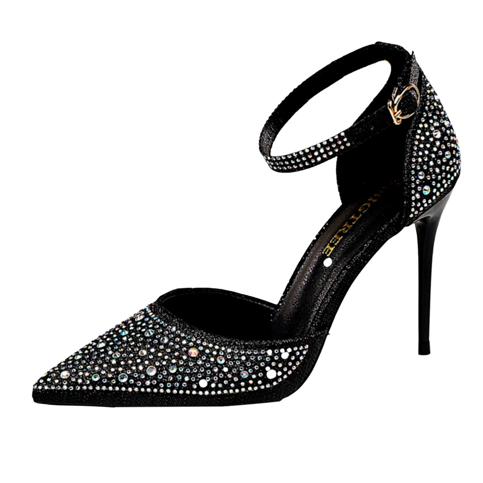 Thalia Sodi Women's Demi Strappy Mid-heel Dress Sandals In Black Glitter |  ModeSens