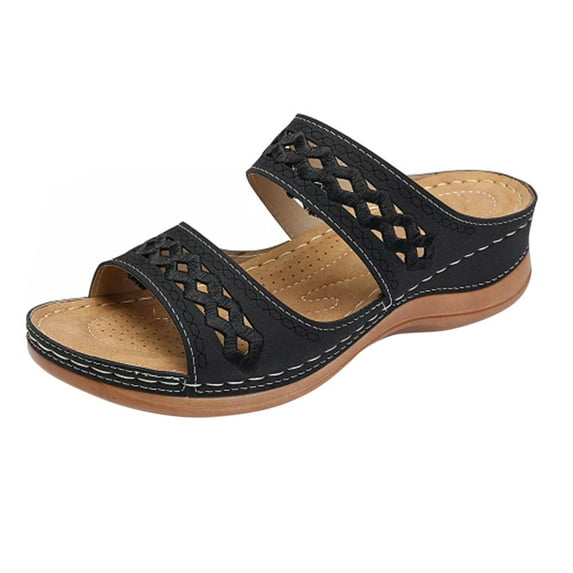Pimfylm Women'S Sandals Sofft Sandals For Women Summer Sandals For Women Black 42