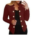 thumbnail image 1 of Pimfylm Blazers for Women Business Casual Lightweight Open Front Plus Size Notch Collar Long Sleeve Cardigan Suit Jackets , S, 1 of 5