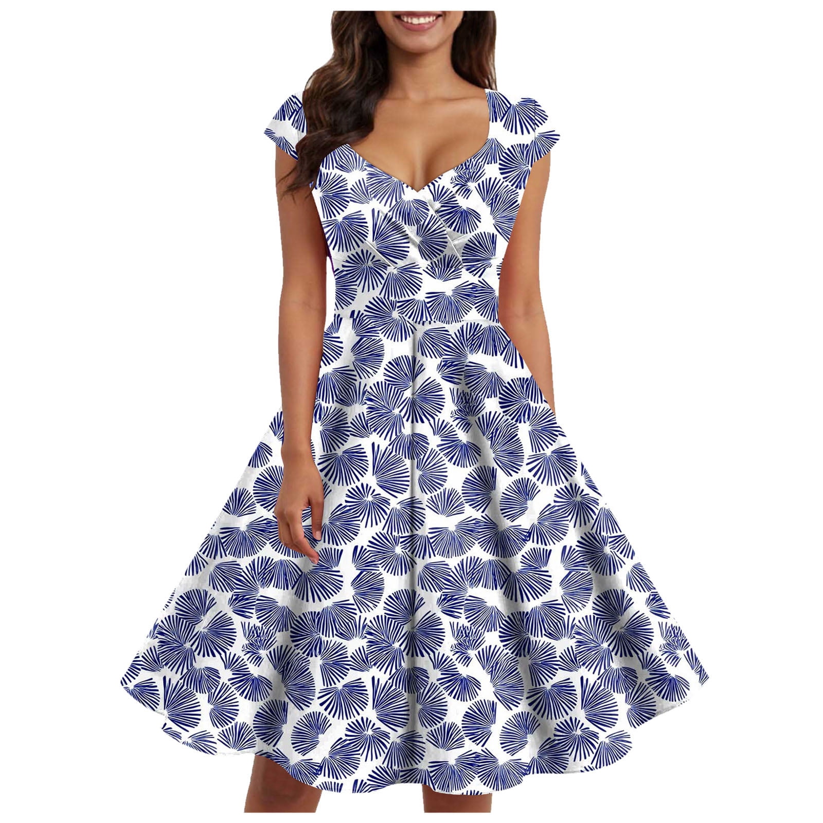 OSTOO Women's Sleeveless Boho Floral Maxi Dress - Tiered, Flowy Long Dress For Summer, Sizes S-XXL - View #9