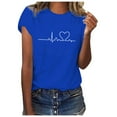 thumbnail image 1 of Pimfylm Women's Cute T Shirt Junior Tops Teen Girls Graphic Tees Blue, M, 1 of 6