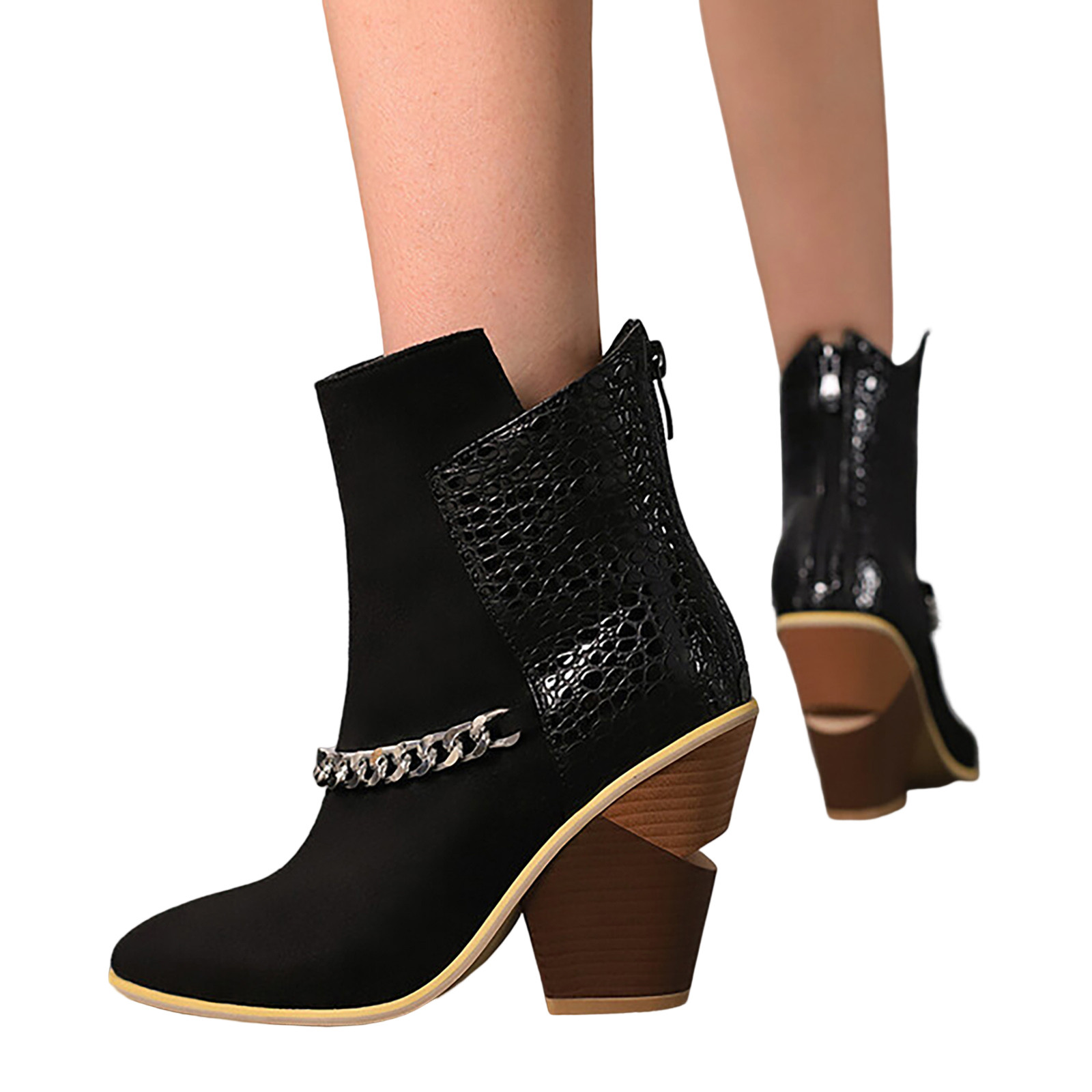 Pimfylm Women's Fringe Western Boots Wide Calf Fashion Festival Combat