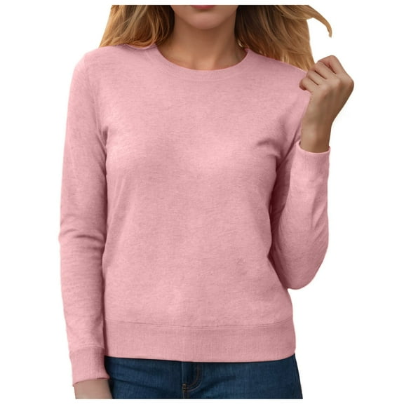 Pimfylm Women's Wool Blend Old Money Cable Knit Long Sleeve Sweaters 2025 Pink, XL