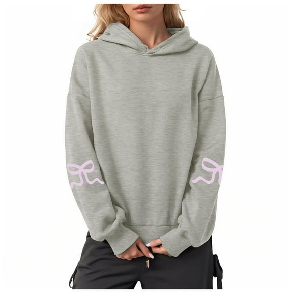 Pimfylm Womens Oversized Hoodies Comfy Sweatshirts Fall Fashion 2025 Outfits Casual Tops Fleece Clothes with Pockets Grey, XXXL