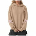 thumbnail image 1 of Pimfylm Womens Oversized Hoodies Comfy Sweatshirts Fall Fashion 2025 Outfits Casual Tops Fleece Clothes with Pockets Khaki, M, 1 of 5