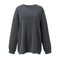 thumbnail image 1 of Pimfylm Womens Oversized Sweatshirts Hoodies Fleece Crewneck Sweaters Casual Tops Comfy Fall Fashion Outfits Winter Clothes 2025 Dark Gray, M, 1 of 3