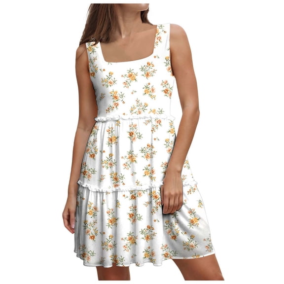 Pimfylm Womens Summer Mini Corset Casual Dresses Spaghetti Straps Lace Up Beach Sundress Beige, M