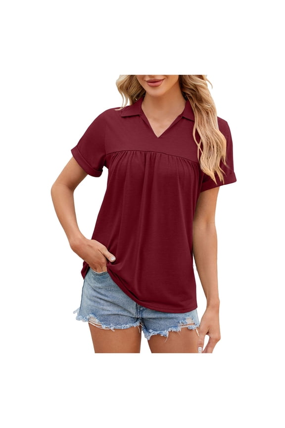 Womens V Neck Cap Sleeve T Shirts Banded Bottom Top Loose Fit Short Sleeves Tee Casual Summer Basic Tops 2025 , M