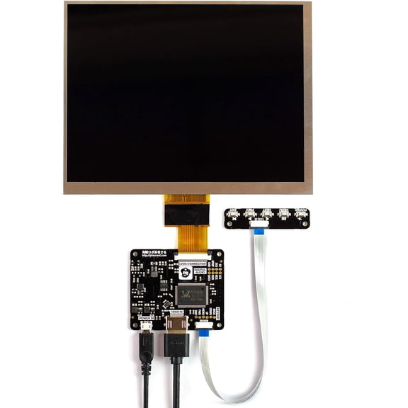 Pimoroni PIM372 HDMI 8" LCD Screen Kit for Raspberry Pi (1024x768) keypad and keypad ribbon cable inclded