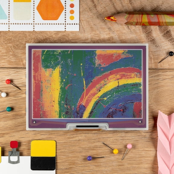 Pimoroni PIM600 4"Inky Impression(7-Colour w/ black white red green blue yellow orange.ePaper displays/eInk HAT) Display