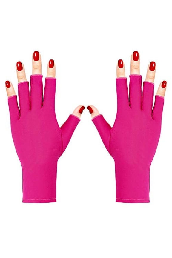 Anti UV Gloves for Nail Lamp - UV Protection Fingerless Gloves for Gel Nail Lamp
