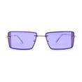 thumbnail image 1 of Pimp Luxury Rectangle Metal Jewel Side Visor Fashion Sunglasses Gold Purple, 1 of 5