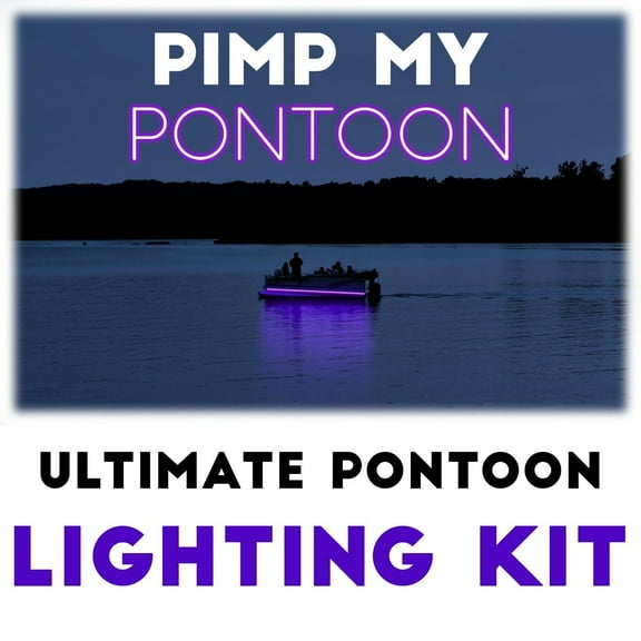 Pimp My Pontoon - Black Light Ultraviolet (UV) LED Under Deck Lighting DIY Kit - 30,000 Lumens - Includes Bonus Red & Green Navigation Lights