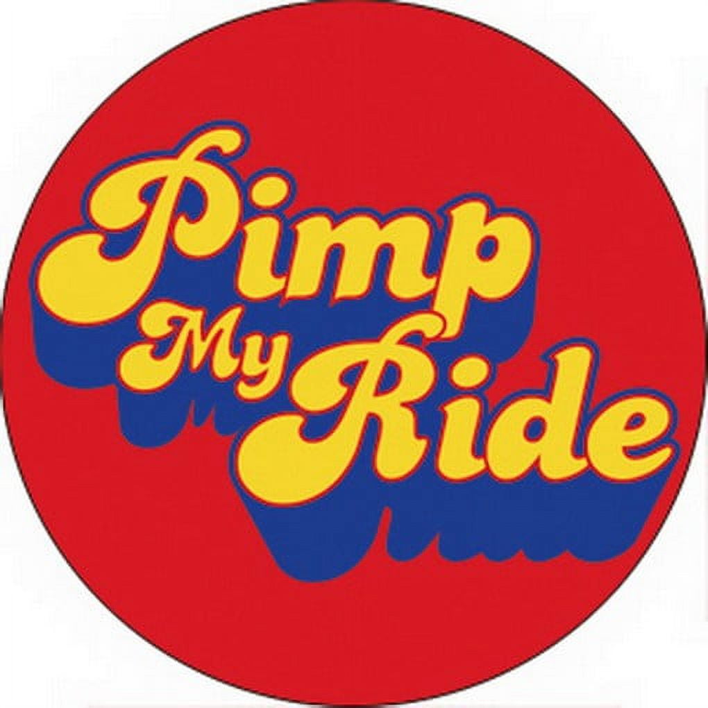 Pimp My Ride Logo Blue & Gold Button B2094