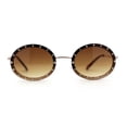 thumbnail image 1 of Pimp Rhinestone Frame Oval Rimless Metal Rim Sunglasses Gold Brown, 1 of 4
