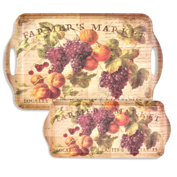 Pimpernel Abundant Fall Tray Set Large & Small Serving Trays