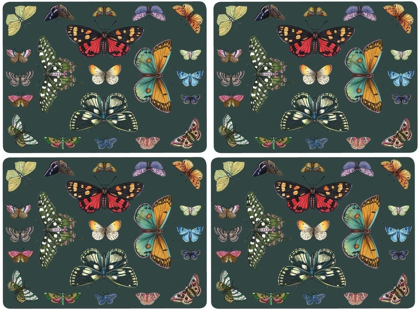 Botanic Garden Harmony Multicolor Butterfly Placemats Set of 4