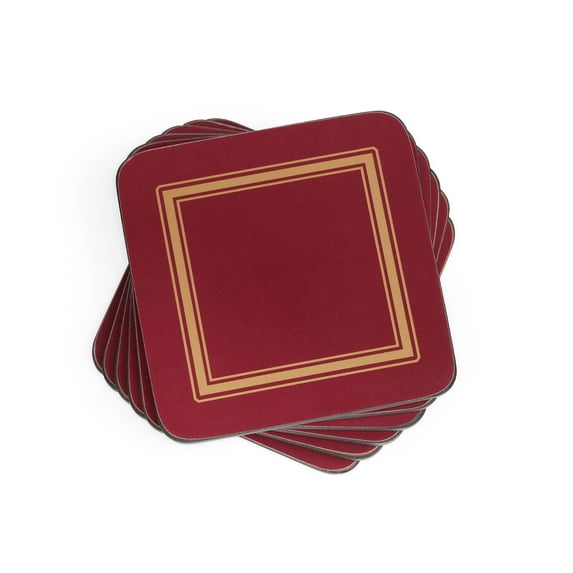 Pimpernel Classic Coasters Set of 6 Burgundy