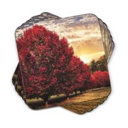 Pimpernel - Crimson Trees Collection Coasters - Set of 6