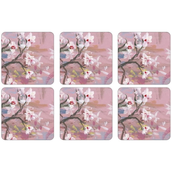 Pimpernel Emerging I Flower Coasters - Set of 6