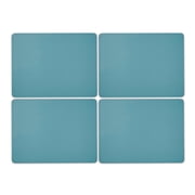 Pimpernel Evergreen Collection Placemats, Set of 4, Cork-Backed Board, Azure, Hard, Heat Resistant Mat, Wipeable Placemat, Measures 15.7 x 11.7 Inches