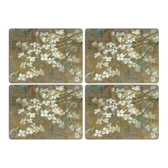 Pimpernel Exclusive Art Collection Placemats, Set of 4 (15.7" x 11.7") Cork-Backed Table Mats with Lacquered Finish, Heat & Stain Resistant, Decorative Dining, Kitchen & Coffee Accessories