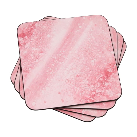 Pimpernel Minerals Rose Quartz Coasters, Set of 6 - Soft Pink Stone-Inspired Drink Coasters for Coffee, Wine & Entertaining, Durable Tabletop Protection, Stylish Home & Kitchen Dcor