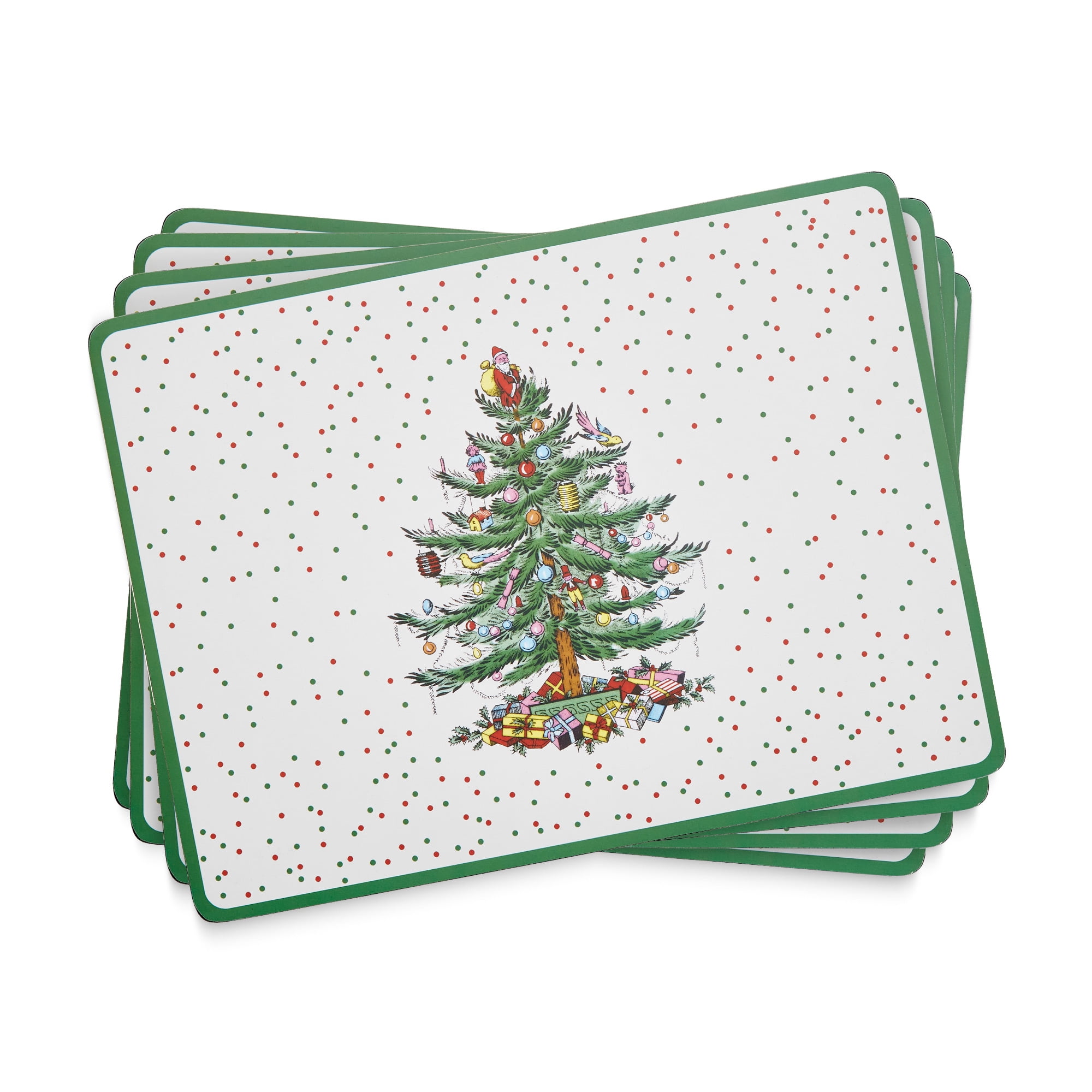 Pimpernel Spode Christmas Tree Polka Dot Placemats Set of 4 Heat