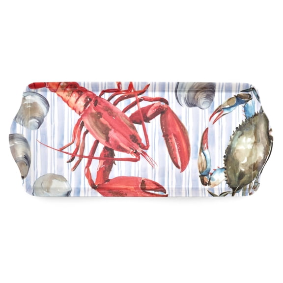 Pimpernel Summer Feast Collection Rectangular Durable Sandwich Tray, Made of Melamine