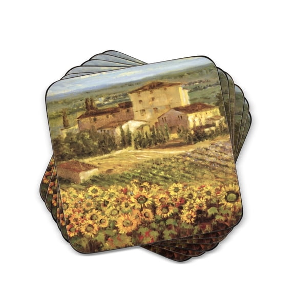 Pimpernel Tuscany Coasters Set of 6 - 4 Inches Sq.