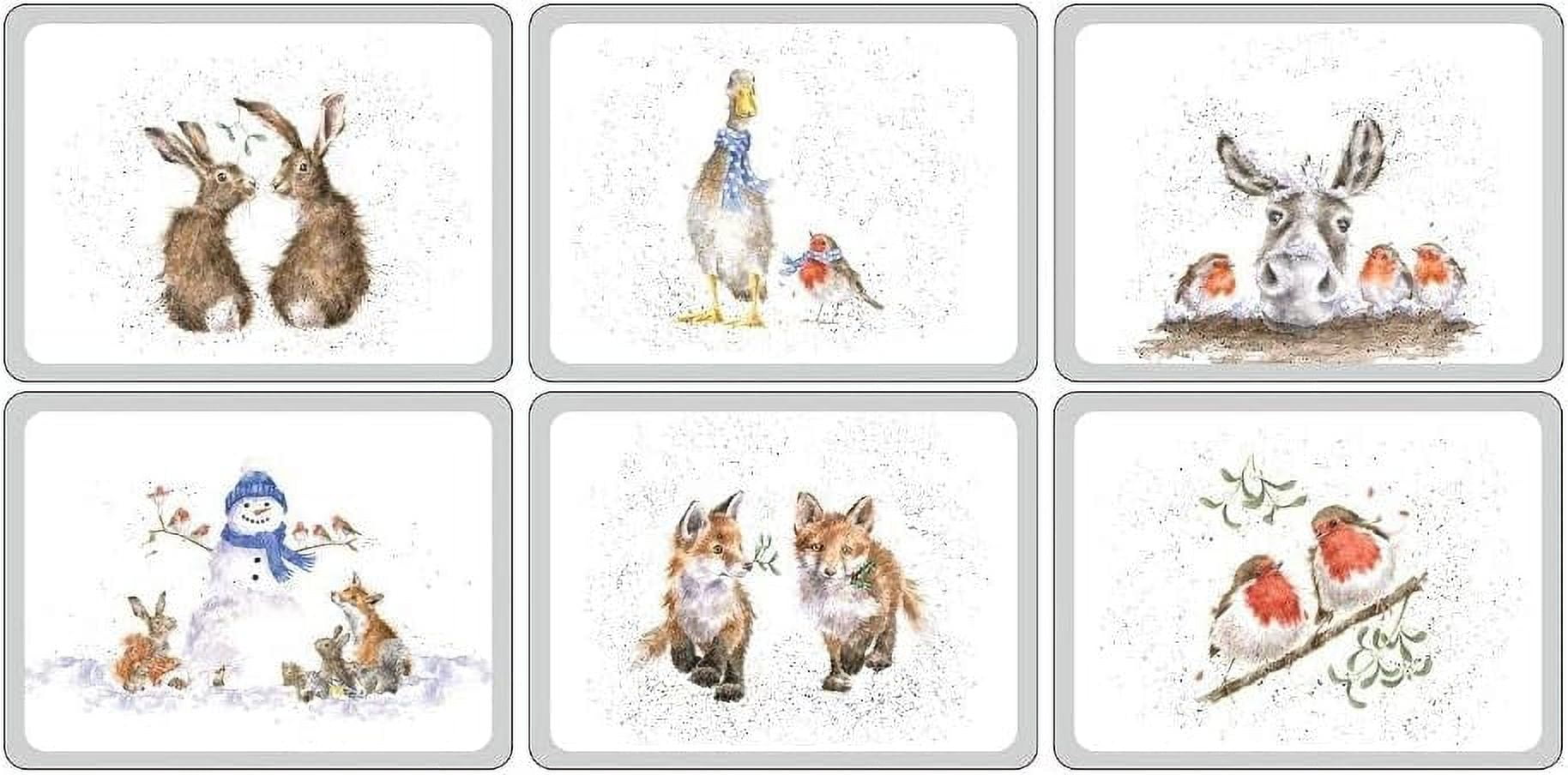 Pimpernel Wrendale Designs Christmas Placemats Set of 4 Heat Resistant